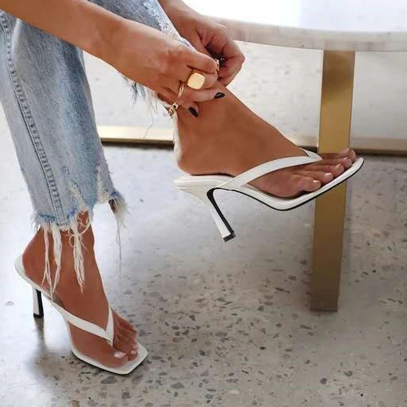Women Shoes Black - Chinelos de salto alto feminino elegante