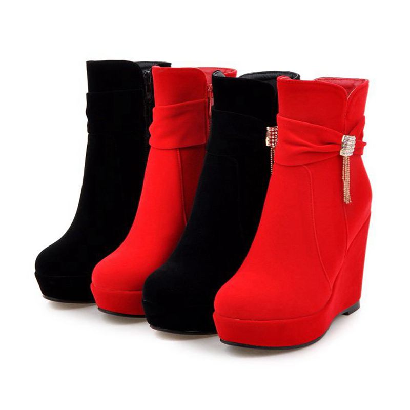 Women'S Shoes Extended Sizes - ORCHALISA Glam Red Calçado Feminino de