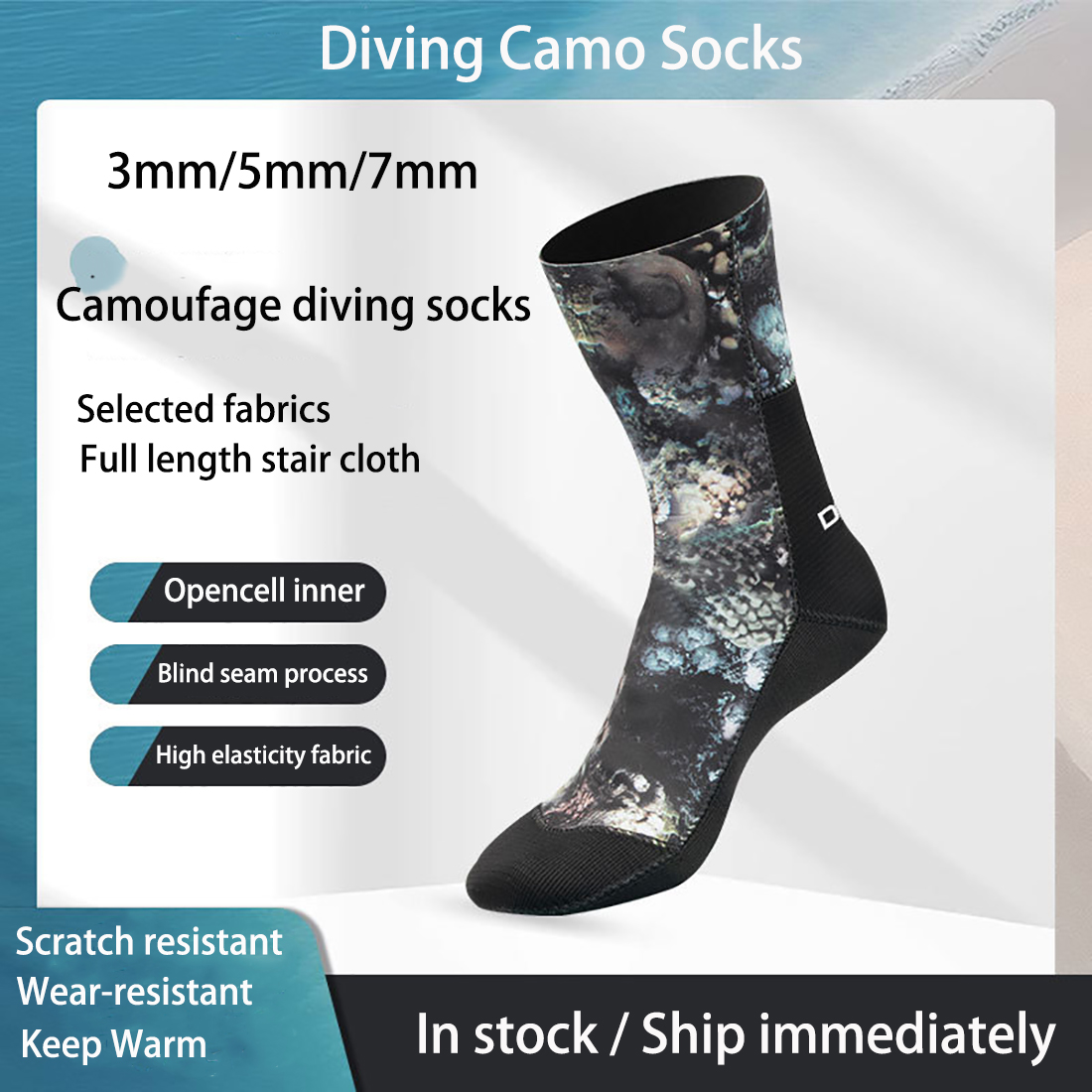 Women'S Shoes Neuropathy - 3/5/7mm neoprene camo meias de mergulho