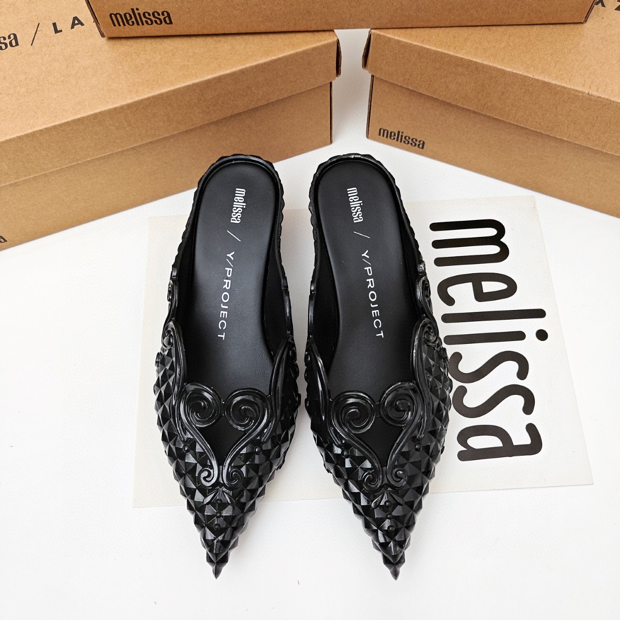 Court Heel Pointed - Mini melissa tribunal apontou toe plana