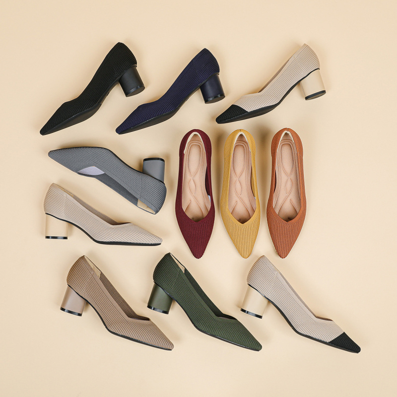 Court Heel Pointed - Sapatos Femininos de Salto Alto Estilo