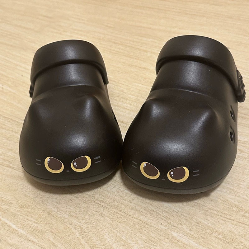 Women Shoes Black - Novos chinelos criativos de gato preto