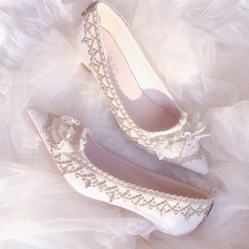 Lolita sapatos femininos de sa - Court Heel Pointed avaliação e preço