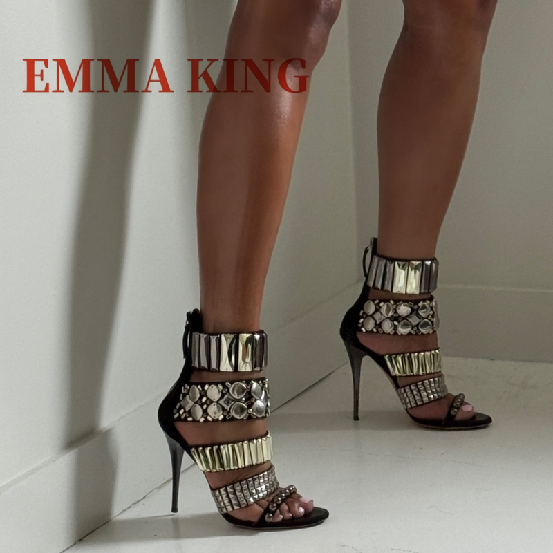 Preto embelezado tornozelo cin - Women Shoes Formal avaliação e preço
