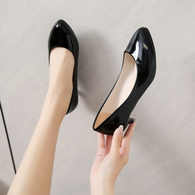 Sapatos femininos de salto méd - Women Shoes Black avaliação e preço