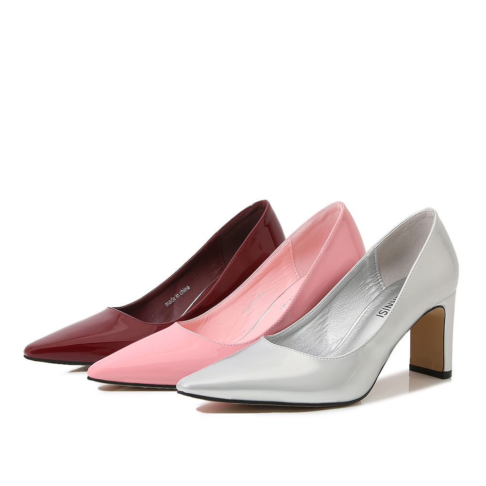 Bombas de salto bloco masculin - Court Heel Pointed avaliação e preço
