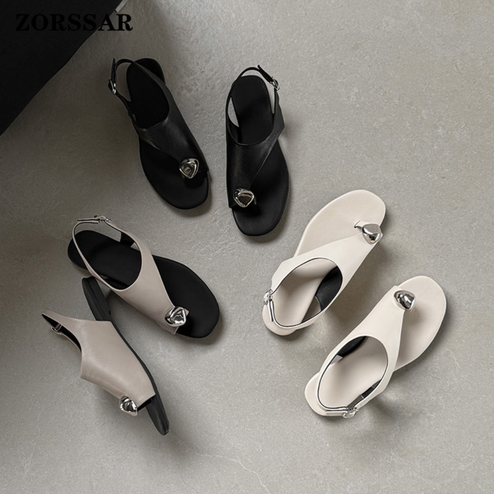 Sandálias Femininas de Couro L - Thong Flat Sandal avaliação e preço