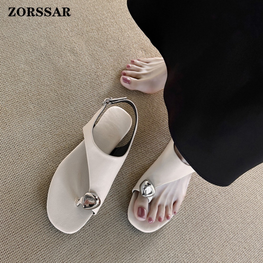 Sandálias Femininas de Couro L - Thong Flat Sandal avaliação e preço
