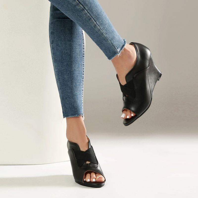 Sandálias Femininas Pretas REA - Women'S Shoes Extended Sizes avaliação e preço