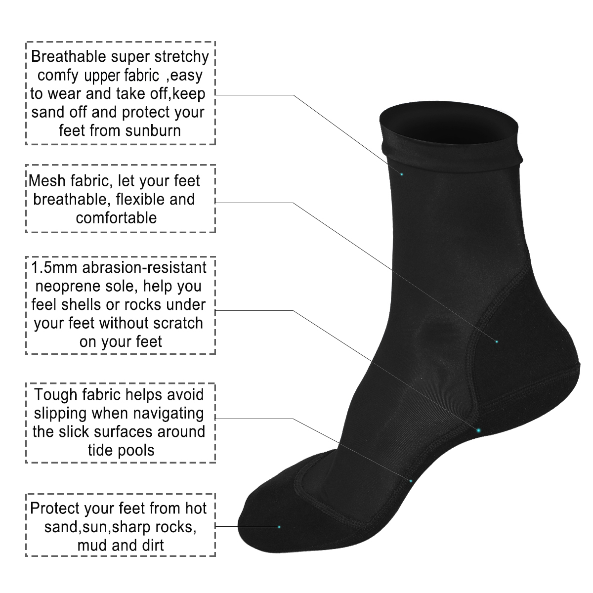 Neoprene Fin Meias para Areia, - Women'S Shoes Neuropathy avaliação e preço
