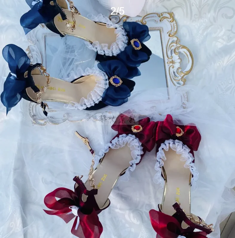 Lolita sapatos de salto alto e - Court Heel Pointed avaliação e preço