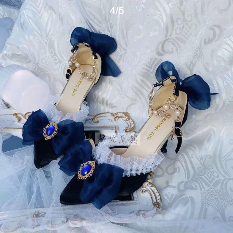Lolita sapatos de salto alto e - Court Heel Pointed avaliação e preço