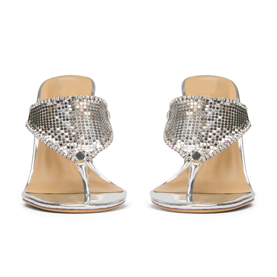 Sandálias Femininas Prateadas  - Thong Flat Sandal avaliação e preço