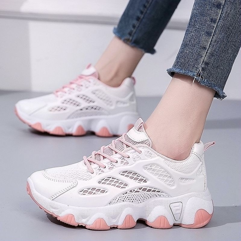 Malha respirável chunky tênis  - Women'S Shoes Running Sports avaliação e preço