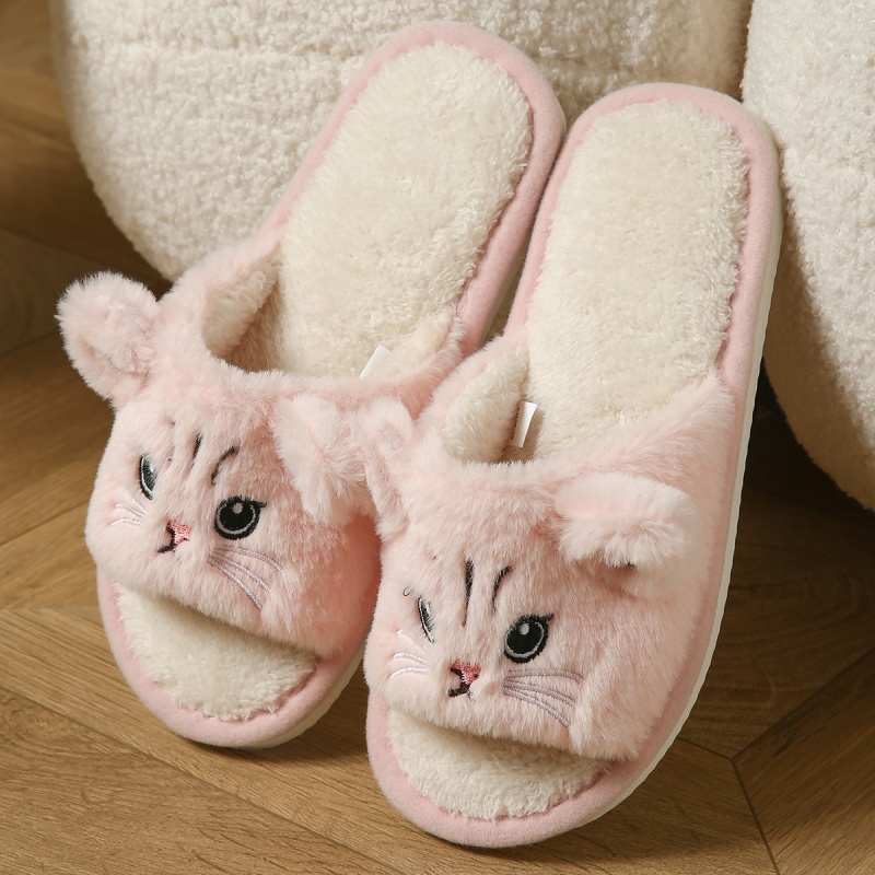 Chinelos de Pelúcia de Gato Fo - Thong Flat Sandal avaliação e preço