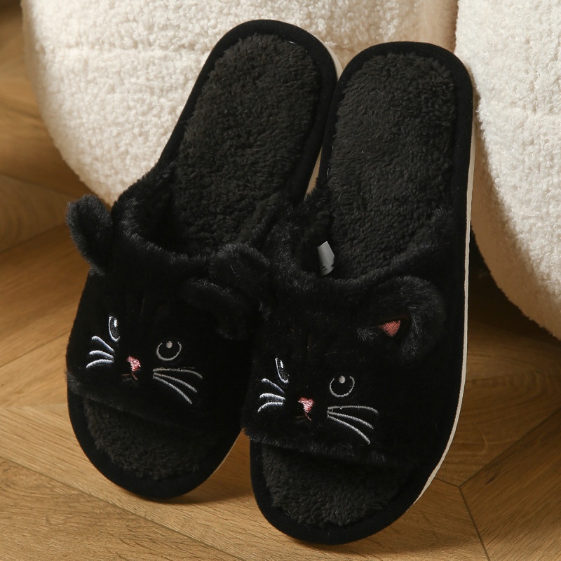 Chinelos de Pelúcia de Gato Fo - Thong Flat Sandal avaliação e preço