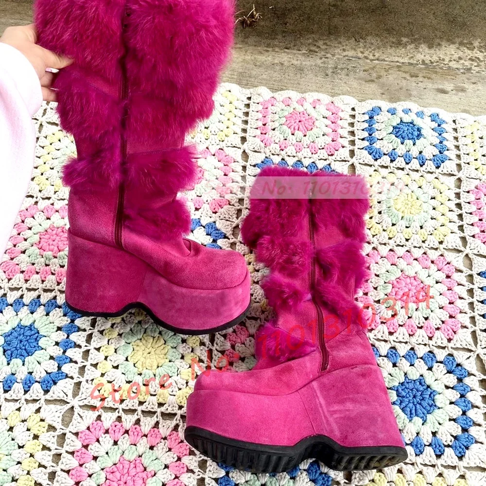 Botas de joelho peludas para m - Kids Shoes Women avaliação e preço