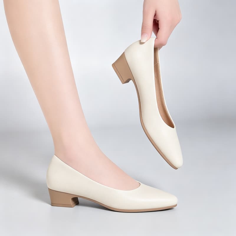 Sapatos Femininos Elegantes de - Court Heel Pointed avaliação e preço