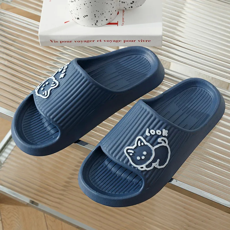 Verão kawaii gatos chinelos fe - Women Shoes Black avaliação e preço