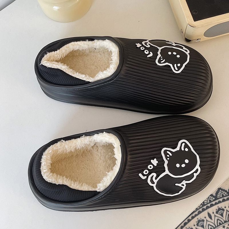 Verão kawaii gatos chinelos fe - Women Shoes Black avaliação e preço