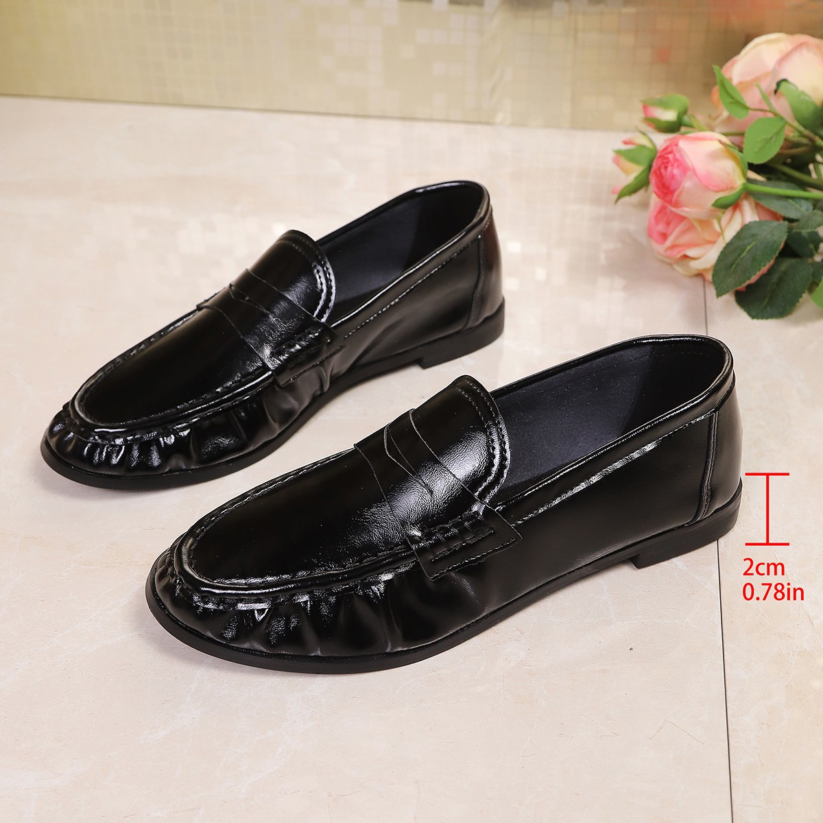 Sapatilhas Pretas Estilo Britâ - Loafer Flat Women avaliação e preço