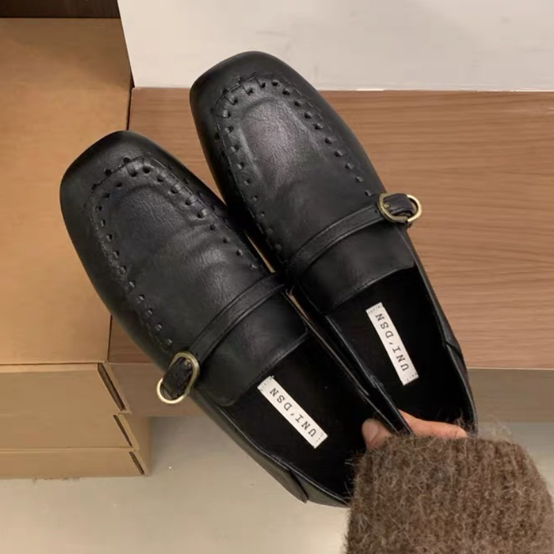 Elegante camurça dedo do pé qu - Loafer Flat Women avaliação e preço